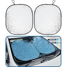 Frefly Store Katlanabilir Ön Cam Güneşliği, 65X75CM Boyutunda, 2 Adet Gölgelik