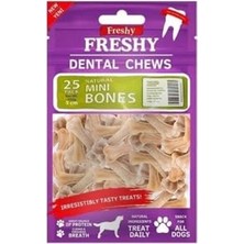 Frefly Store Dental Natürel Pres Köpek Kemirme Kemiği - 5 Santim - 25'li Paket - 250 Gram