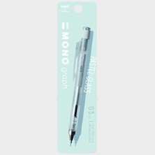 Frefly Store Mechanicai Kalem Mono Grafik| Yenilikçi Sarsıntı Mekanizması Mono Silgi Özellikleri | Lımıted Edıtıon Pastel Cam Renk| 0,5 Mm| Mavi