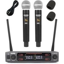 Frefly Store Lastvoice LV-502EE Uhf Dijital 2X24 Kanal Çiftli El Telsiz Kablosuz Mikrofon