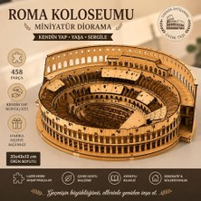 Frefly Store Algwooddesign Roma Koloseumu Ahşap Maket Seti 458 Parça – Dıy Miniatür Diorama Tarihi Mimari Koleksiyoner Modeli