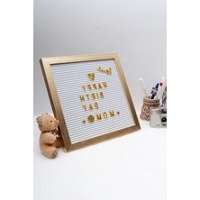 Frefly Store Gold Yazı Panosu ve Harf Seti, Mesaj Tahtası