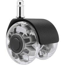 Frefly Store Titanyum Gri Premium Ofis Koltuğu Tekeri, 5 Adet Set, 50 mm Çapında, Pim Çapı 11MM,SESSIZ Hareket Ofis Sandalyesi Tekerlekleri