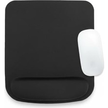 Frefly Store Ergosoft Kare Bilek Destekli Konfor Kaymaz Ergonomik Mouse Pad Siyah Siyah