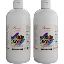 Frefly Store Beyaz Akrilik Boya 2'li Set 2X500GR