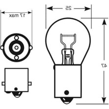 Frefly Store 12V 93 P21W Stop Sinyal Ampulü, 10 Adet Paket, Orijinal Kalite