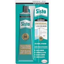 Frefly Store Universal Silikon, Üstün Kalite %100 Şeffaf Silikon, Mutfak, Banyo ve Pencereler Için Hızlı Kuruyan Dolgu Macunu, Sararma ve Küflenme Yapmaz, 50 gr Tüp
