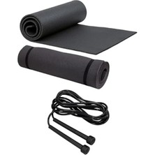 Frefly Store Pilates Yo Matı 7 mm ve Atlama Ipi Pilates Egzersiz Seti Evde Spor Seti, Tek Ebat, DOP9713860FFER, Siyah