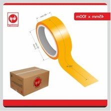 Frefly Store Şeffaf Vege Koli Bandı, 45 x 100 M Boyutunda, 6'lı Paket
