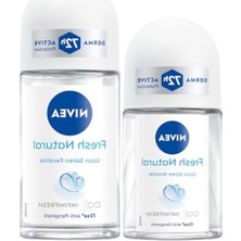 Frefly Store Nıvea Kadın Roll-On Deodorant Fresh Natural 50ML ve Mini Roll-On 25ML, 72 Saat Anti-Perspirant Terlemeye Karşı Koruma