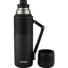 Frefly Store Contigo Thermal Bardaklı Çelik Termos 1.2l Siyah
