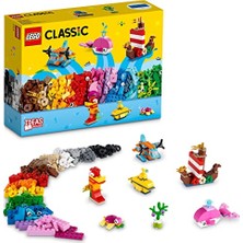 Frefly Store LEGO Classic Yaratıcı Okyanus Eğlencesi 11018-4 Yaş ve Üzeri Çocuklar Için 6 Inşa Edilebilen Oyuncak Içeren Yaratıcı Oyuncak Yapım Seti (333 Parça)
