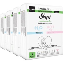 1001 Natural Double Soft Avantajlı Mega Paket Bebek Bezi 7 Numara Xxlarge 128 Adet