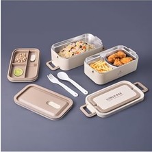 Frefly Store Aryıldız Bento Lunch Box Beige 2000 ml