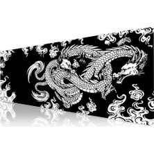 Frefly Store Klasse Pro - 10 Farklı Model Dikişli Kenar 90X40 cm Oyuncu Gaming Mouse Pad (Dragon Knot, 90X40 Cm)