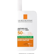 Frefly Store La Roche-Posay Anthelios Oil Control Fluid Spf 50+ Akışkan Yüz Güneş Kremi 50 ml | Maksimum Uv Koruması Ultra Uzun Matlaştırma Etkisi ve Görünmez Işık Dokusu.