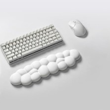 Frefly Store Klasse Cloud Klavye Bilek Desteği, Bulut Ergopad, Kaymaz Tabanlı, Nefes Alan Kumaş, Ağrı Önleyici (Klavye Desteği, Beyaz)