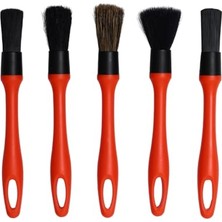 Frefly Store 5'li Ultra Hassas Kırmızı Detay Temizlik Fırçası Her Biri Farklı Başlık