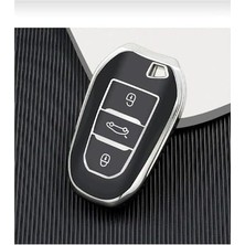 Frefly Store Premium Kalite Nano Anahtar Koruma Kılıfı, Peugeot Uyumlu