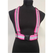 Frefly Store Reflektörlü Pembe Motorcu Yeleği - Scooter ve Bisiklet Için