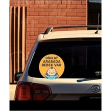 Frefly Store Dikkat Arabada Bebek Var Araba Etiketi & Sticker