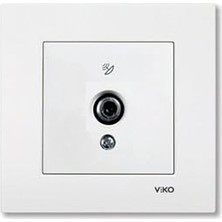 Frefly Store Viko Viko Karre Beyaz Tv Uydu Prizi(F Konnektör),