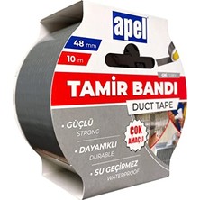 Frefly Store Tamir Bandı (Duct Tape) Askılı Karton 48 mm x 10 M Gri