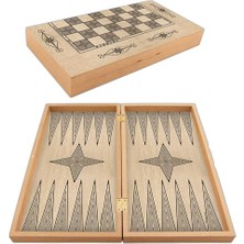 Frefly Store Star Marmara Yakma Ahşap Tavla – 12 mm Mdf Kasa, Parlak Selefon Kaplama, 36 mm Krem & Siyah Tavla Pulları, 9 mm Zar – Dayanıklı, Şık ve Tasarım