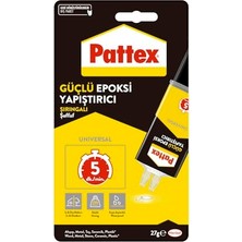 Frefly Store Pattex Güçlü Epoksi Yapıştırıcı, Çok Sağlam, Çok Dayanıklı, Hemen Her Malzeme Için Uygun Epoksi Reçine Yapıştırıcı, Modelleme Kili, 1X27G