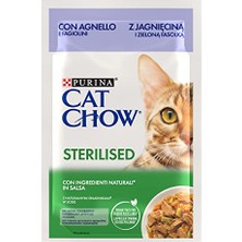 Frefly Store Sterilised Kuzu Etli Kısırlaştırılmış Yetişkin Kediler Için Yaş Kedi Sı Pouch (26 x 85 Gr)