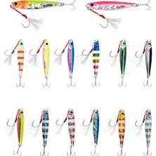 Frefly Store Jig-X 40GR Shore Jigging Jig Yem (Yeni) MT12 Blue Pink Zebra Glow