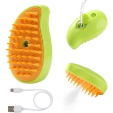 Frefly Store Kyrotech 3'ü 1 Arada Buharlı Silikon Şarjlı Kedi Köpek Fırçası Çok Işlevli Tüy Fırçası Masaj, Kendini Temizleyen Buharlı Fırça, Dolaşık ve Gevşek Tüyleri Temizlemek Için Buharlı Evcil Hayvan Fırçası