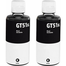 Frefly Store Hp GT51XL-GT52 Deskjet Siyah Ikili (2 Adet) Ink Tank 310/315/316/319/410/415/419