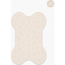 Frefly Store %100 Silikon Kokusuz Plastik ve Pvc Içermez Köpek Beslenme Paspası Köpek  Matı Ekru