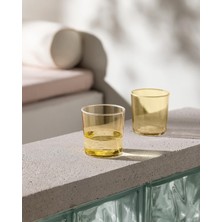 1001 Pierretta-Colourful 4'lü Su Bardağı Seti - Sarı - 380 ml