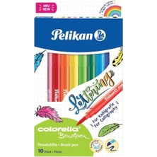 Frefly Store Pelikan Colorella Fırça Uçlu Keçeli Kalem 10LU