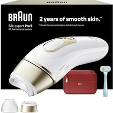 Frefly Store Braun Ipl Silk·expert Pro 5, Evde Lazerle Tüy Alma, Çanta, Gillette Venus, 2 Başlık, PL5221