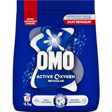 Frefly Store Omo Active Oxygen Toz Çamaşır Deterjanı Beyazlar Için, 4.5 kg