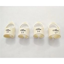 Frefly Store AP-30M2 Finger Picks Bej Parmak Tarzı Pena, Akustik Gitar Pena 14/15/16/17MM (4 Adet)