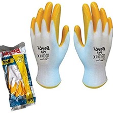 Frefly Store Sarı Nitril Eldiven, Kesilmez Özellik, Dayanıklı Malzeme