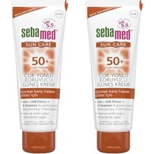 Frefly Store Sebamed Sun Care Uva/uvb Filtresi ve E Vitamini Üçlü Yüksek Koruma Güneş Kremi 50 Spf 50 ml Set - 2 Adet