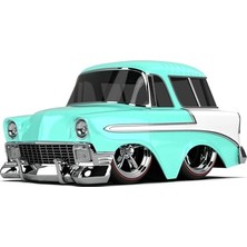 Frefly Store Mga Entertaintment Cartuned S2 1956 Chevy Nomad - Mavi Custom Araba