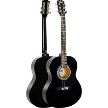 Frefly Store Midex RG-550BK Pack Kaliteli Siyah 40 Inç Akustik Gitar Seti 4/4 Yetişkin