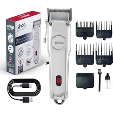 Frefly Store Sinbo SHC-1905 Şarjlı Saç Sakal Tıraş Makinesi, Kablosuz Saç Kesme ve Ense Düzeltme, USB Şarjlı, LED Göstergeli