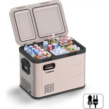 Frefly Store Çift Bölmeli Oto Buzdolabı, 49 Litre Kapasite ve Bluetooth Bağlantılı