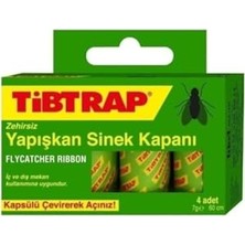 Frefly Store Tibtrap Karasinek Tuzağı, Yapışkan Sinek Bandı, 4'lü Kapsül, 1 Kutu