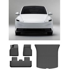 Frefly Store Li Parts Tesla Model Y Standart 2025+ Uyumlu Premium Havuzlu Tpe Paspas – 3.5 mm Kalınlık, Kokusuz, Blister Kalıplama, Lazer Kesim Milimetrik Uyum