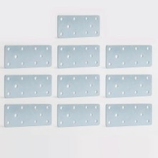 Frefly Store Mobilya Dolap Duvar Sabitleme 10 Adet Metal Köşebent Düz Gönye 40X100 mm Bağlantı Aparatı