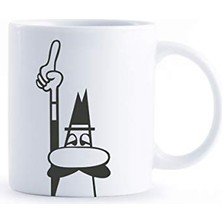 Frefly Store Bialetti - Kupa - Mug - 250ML - Bialetti Ikonik Bıyıklı Adam Desenli - Porselen