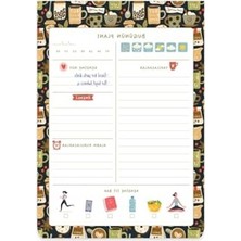Frefly Store Kahve Renkli A5 Günlük Planner Blok, Planlama Için Ideal
